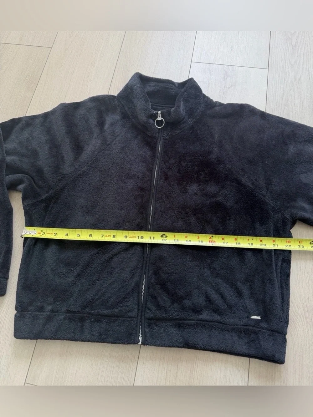 Hollister Black Fleece Zip-Up Jacket